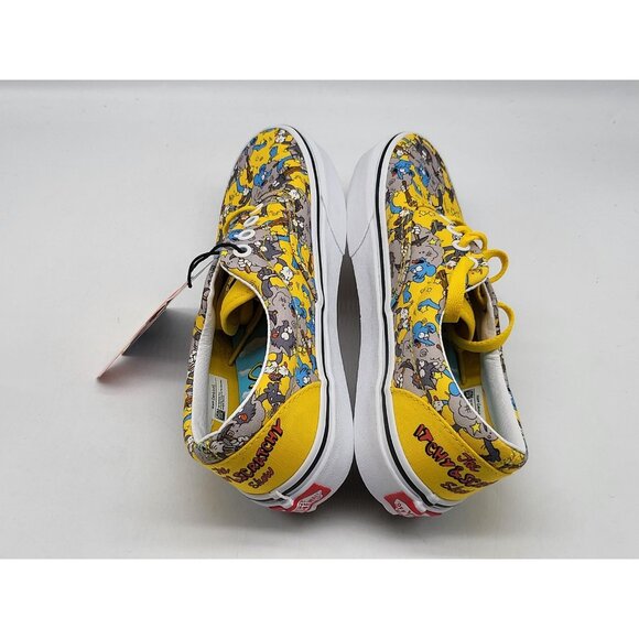 Vans Era Shoes Mens Size 4.5 Womens 6 Yellow Simpsons Itchy Scratchy Krusty Show - Picture 5 of 13